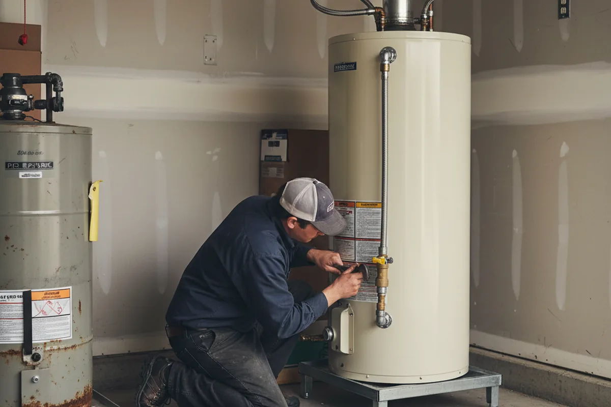 Water heater and shutoff valve replacement in Rome